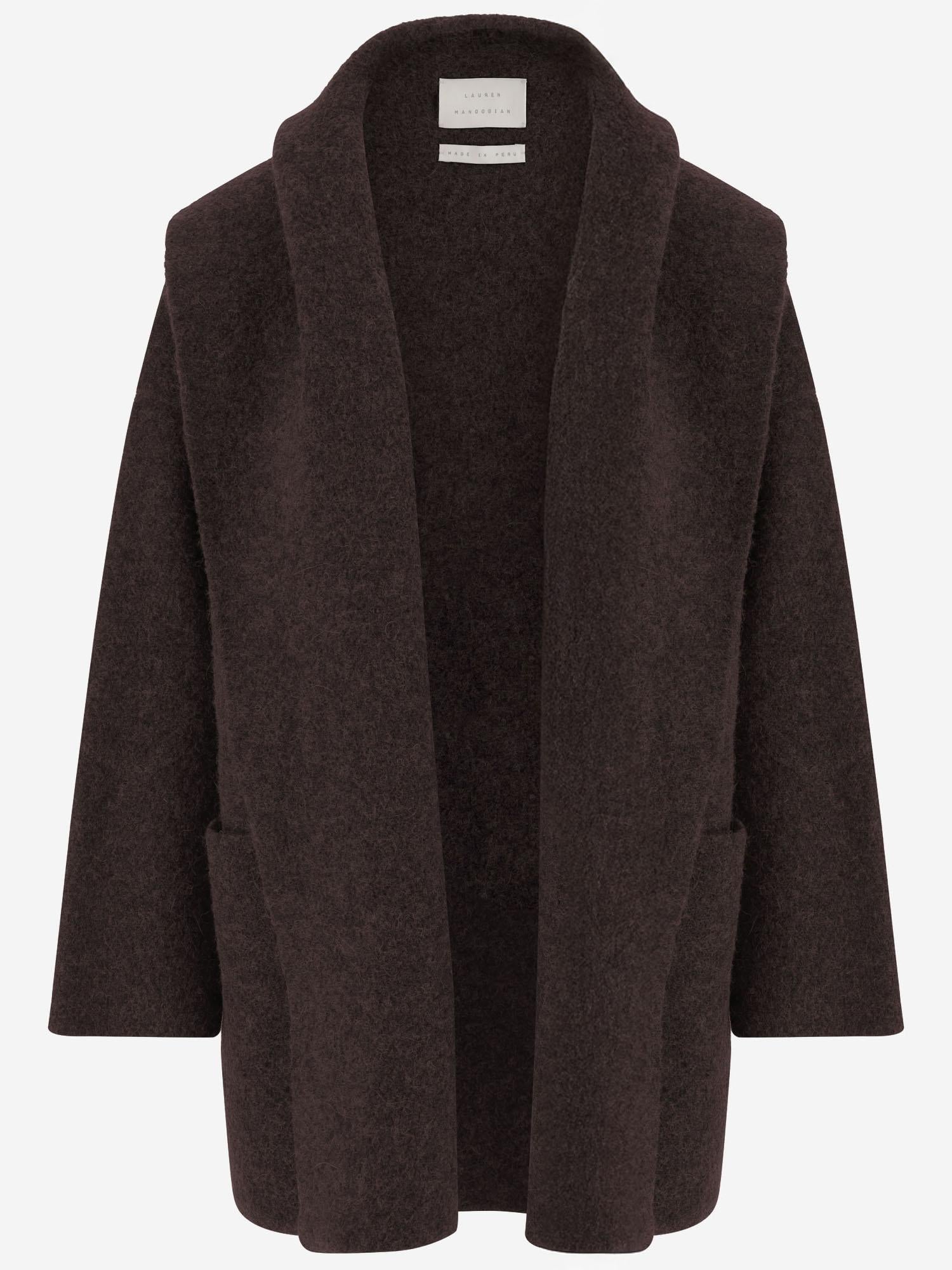 CAPPOTTO IN MISTO BABY ALPACA E LANA MERINO AW25C1180Y119 MERLOT LAUREN MANOOGIAN 