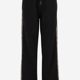 PANTALONI IN COTONE CON FINITURE CHECK 8121159 BLACK BURBERRY 