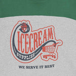 FELPA IN COTONE CON LOGO IC25338 GREENHEATHERGREY ICECREAM 