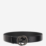 CINTURA IN PELLE NERA 774153 0YA0V1000 GUCCI 