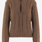 MAGLIONE TRECCIA IN LANA S540Y14KGU 3100 LOEWE 