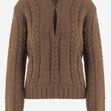 MAGLIONE TRECCIA IN LANA S540Y14KGU 3100 LOEWE 