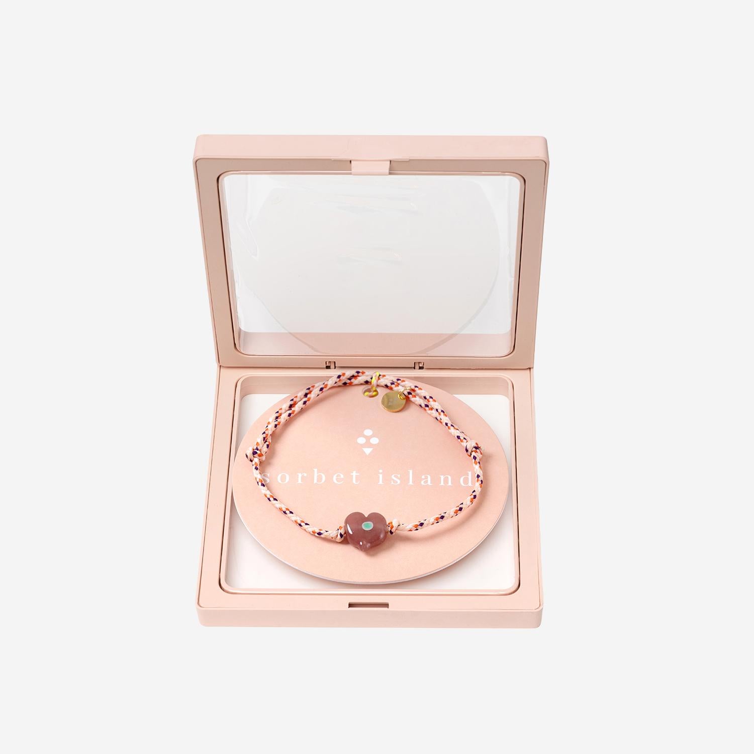 Bracciale Guardian con perla in vetro GUARDIANHEARTGLASS PURPLE SORBET ISLAND 