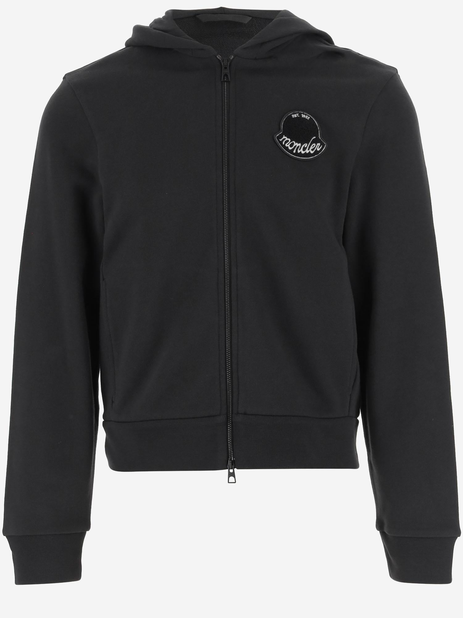 FELPA IN COTONE CON LOGO 8G00023 89AZU998 MONCLER 