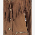 Giacca con frange in pelle scamosciata UN20 RSC375 UNCOMMON 