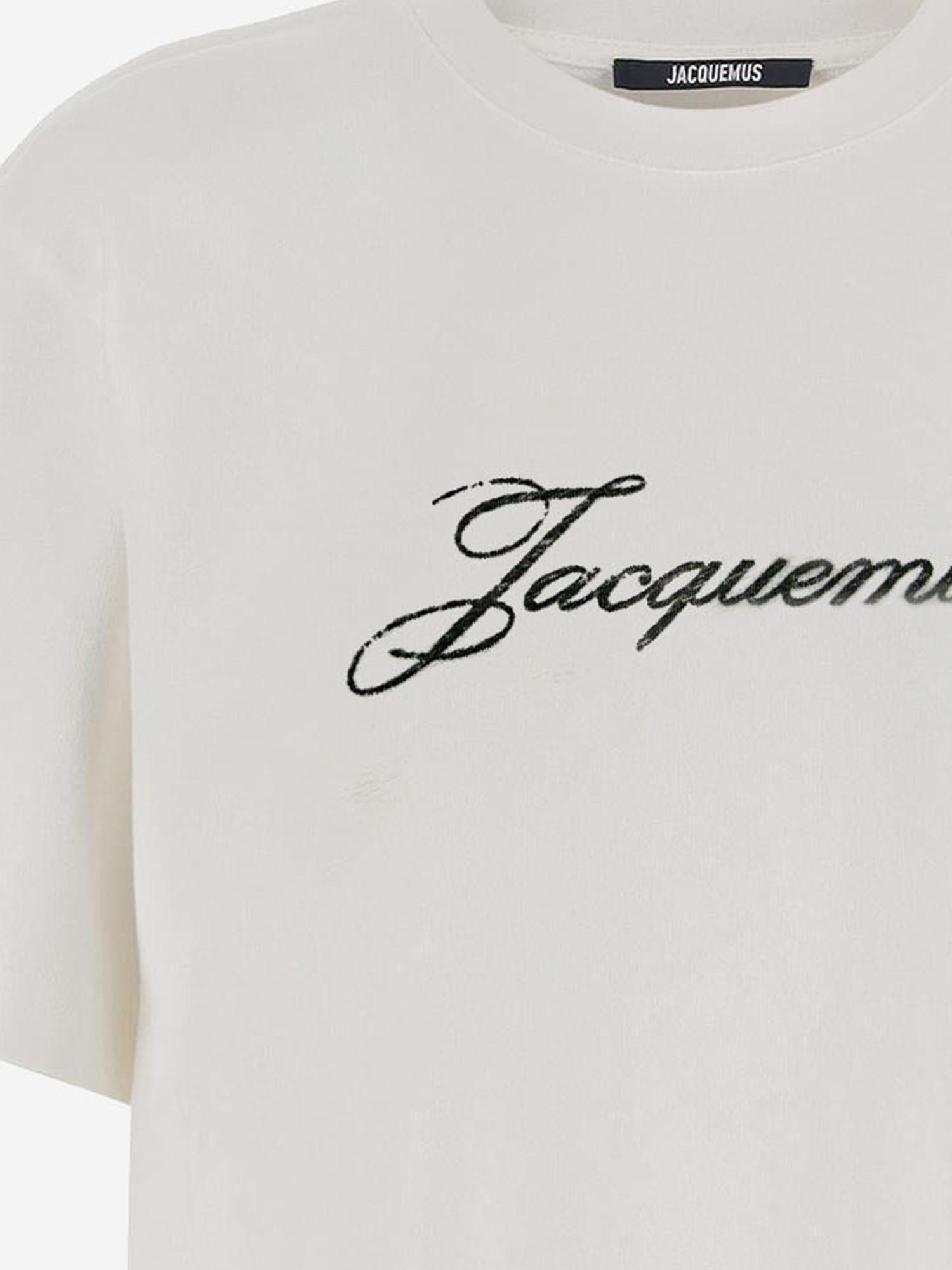 T-SHIRT IN COTONE CON LOGO TSM00639AJ00289 100 JACQUEMUS 