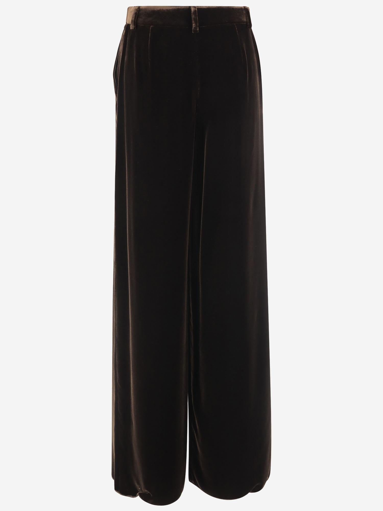 PANTALONI A GAMBA AMPIA IN VISCOSA E SETA GW001563 TE10831U8130 GIORGIO ARMANI 