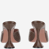 SANDALI LUPITA IN PELLE LUPITASLIPPER 95BROWNPRINTEDCROC AMINA MUADDI 