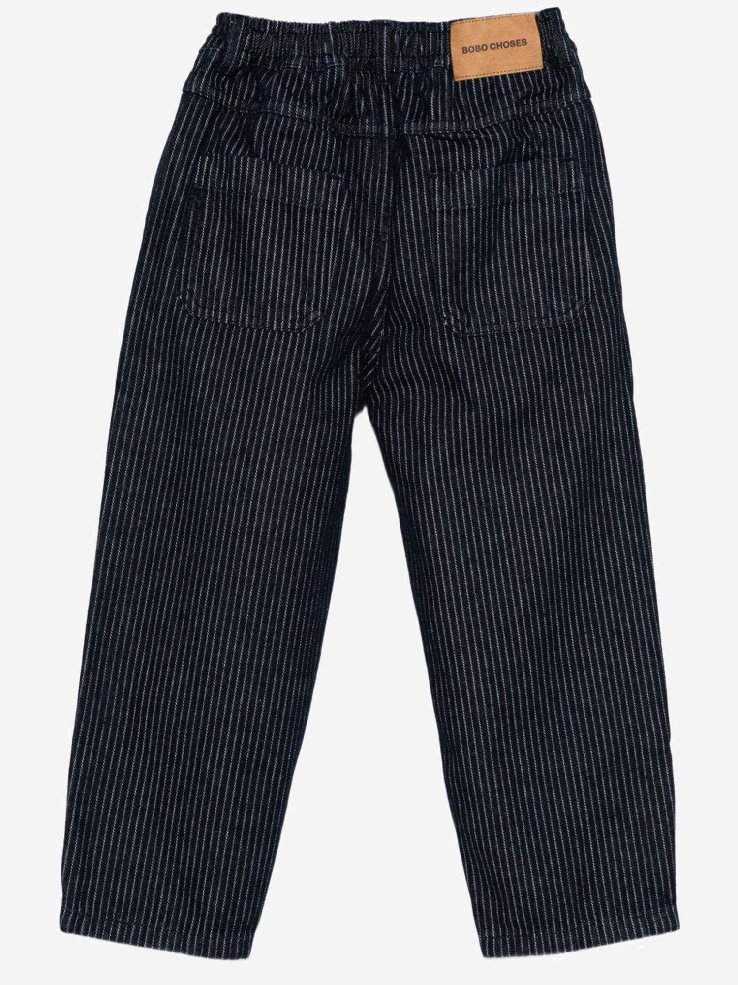 PANTALONI IN COTONE A RIGHE B225AC079  BOBO CHOSES KIDS 