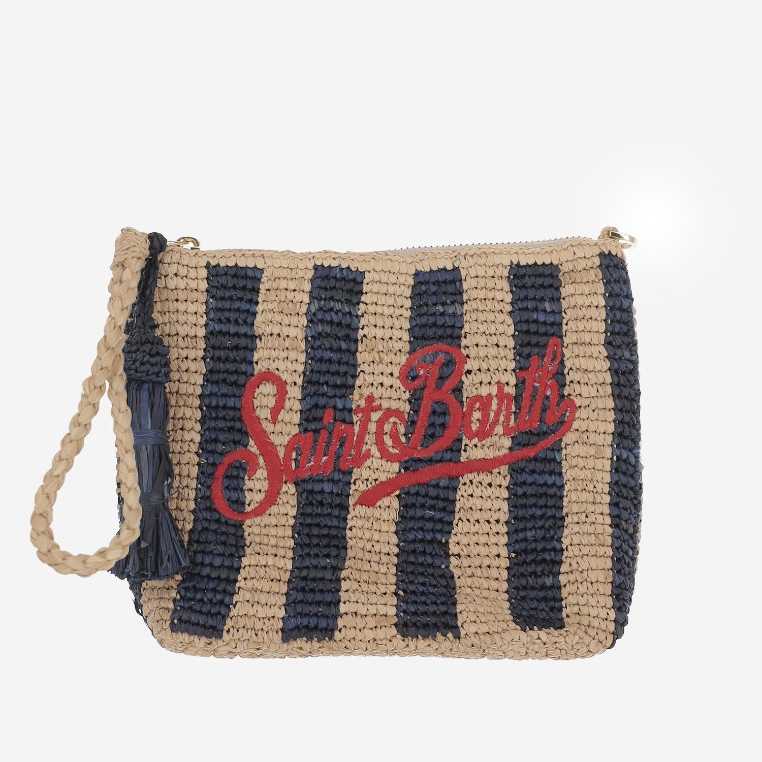POCHETTE IN RAFIA CON LOGO RAFP001 02766L MC2 SAINT BARTH 