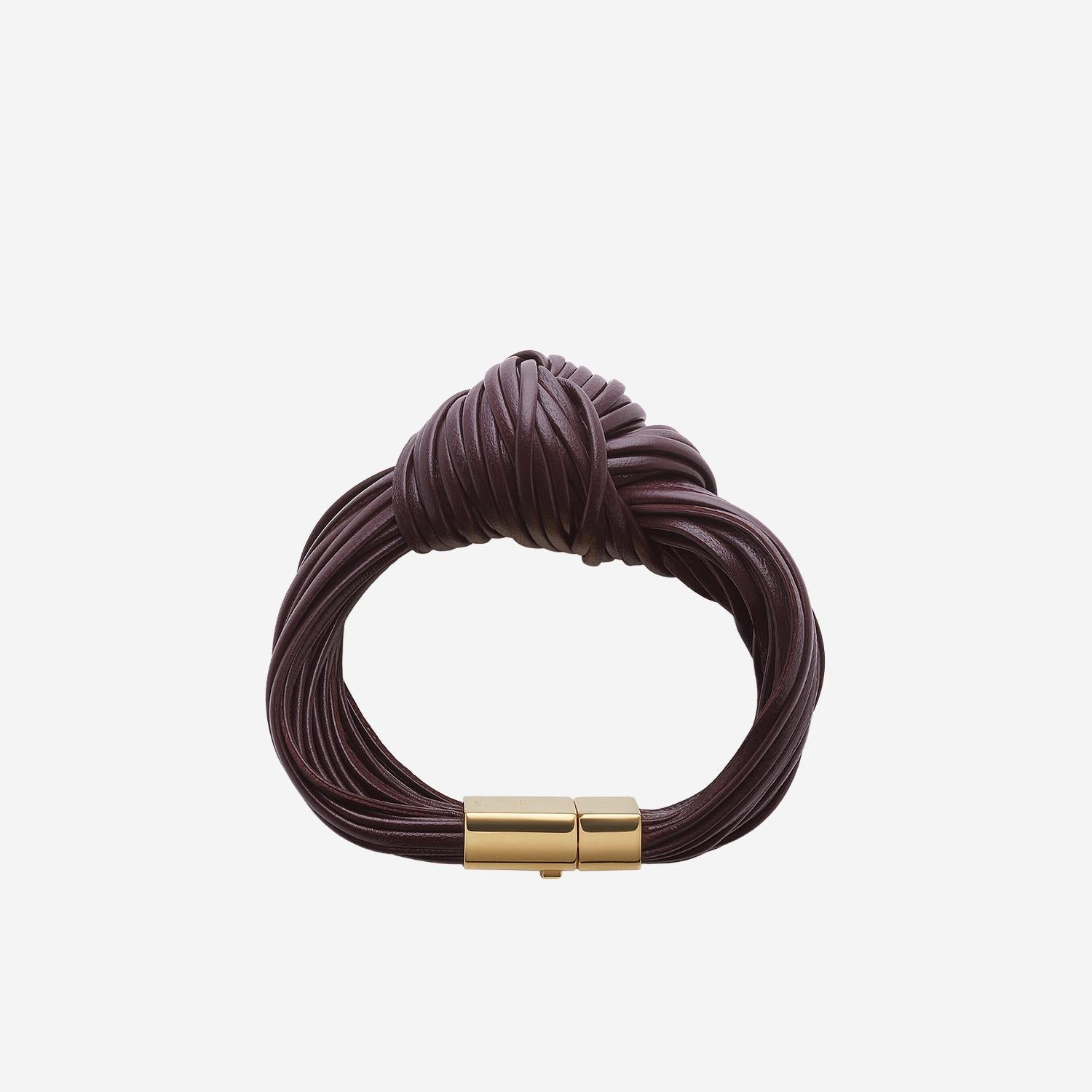 Bracciale Knot in pelle 857356 VAHUA2241 BOTTEGA VENETA 