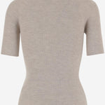 T-SHIRT a coste in misto cashmere S26670 0820 SASUPHI 