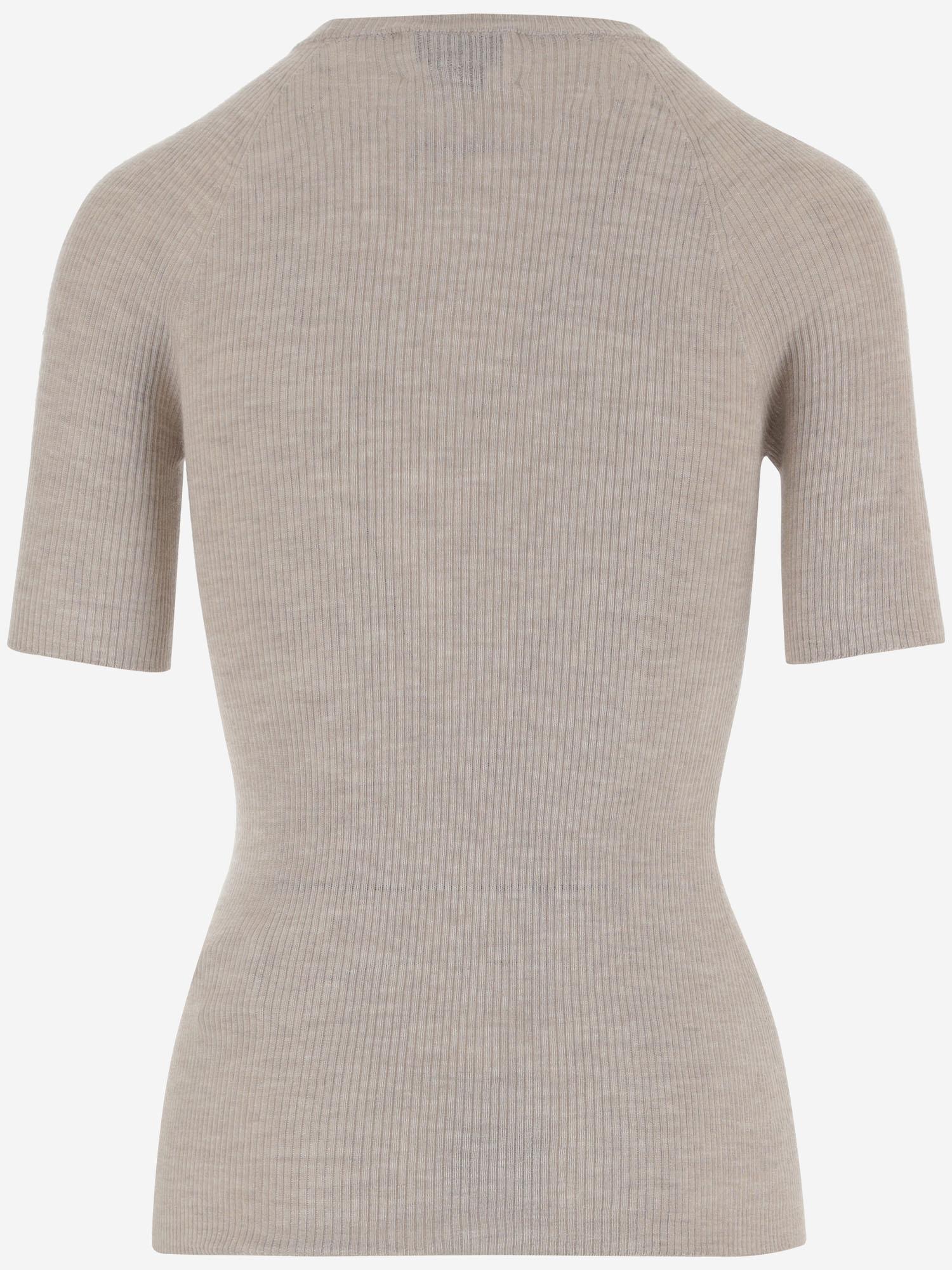 T-SHIRT a coste in misto cashmere S26670 0820 SASUPHI 