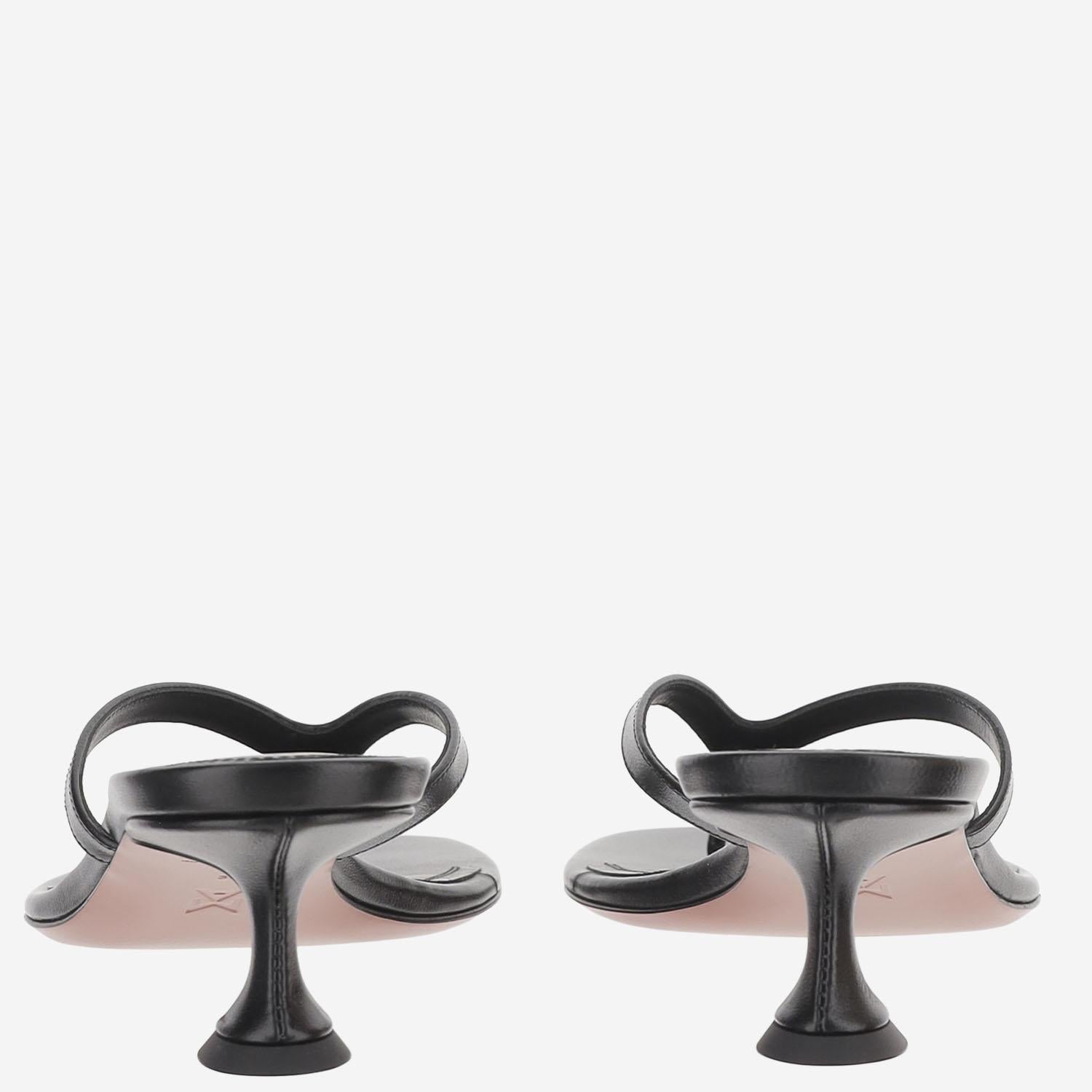 Sandali Juliette in pelle JULIETTETHONG 45BLACK AMINA MUADDI 