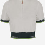 TOP HIPPIE TENNIS IN MISTO COTONE STRETCH WS25JTP354 01 CASABLANCA 