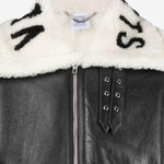 GIACCA IN PELLE CON LOGO UE54JA140B BLACK VETEMENTS 