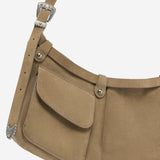 Borsa a spalla Pocket Body in suede con tasche 106865 A0F6L22O PINKO 