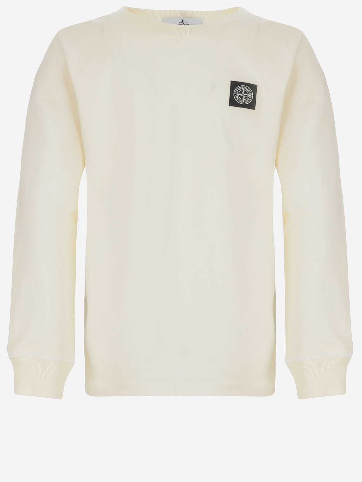 T-SHIRT MANICHE LUNGHE COTONE CON LOGO 2100003 S0047V0093 STONE ISLAND KIDS 