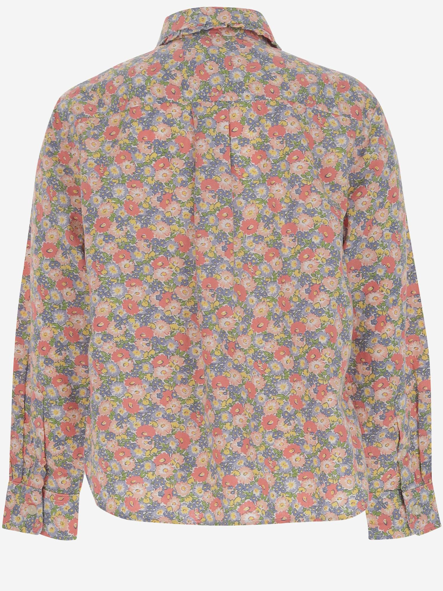 CAMICIA IN LINO E COTONE CON MOTIVO FLOREALE 313964560 001 POLO RALPH LAUREN KIDS 