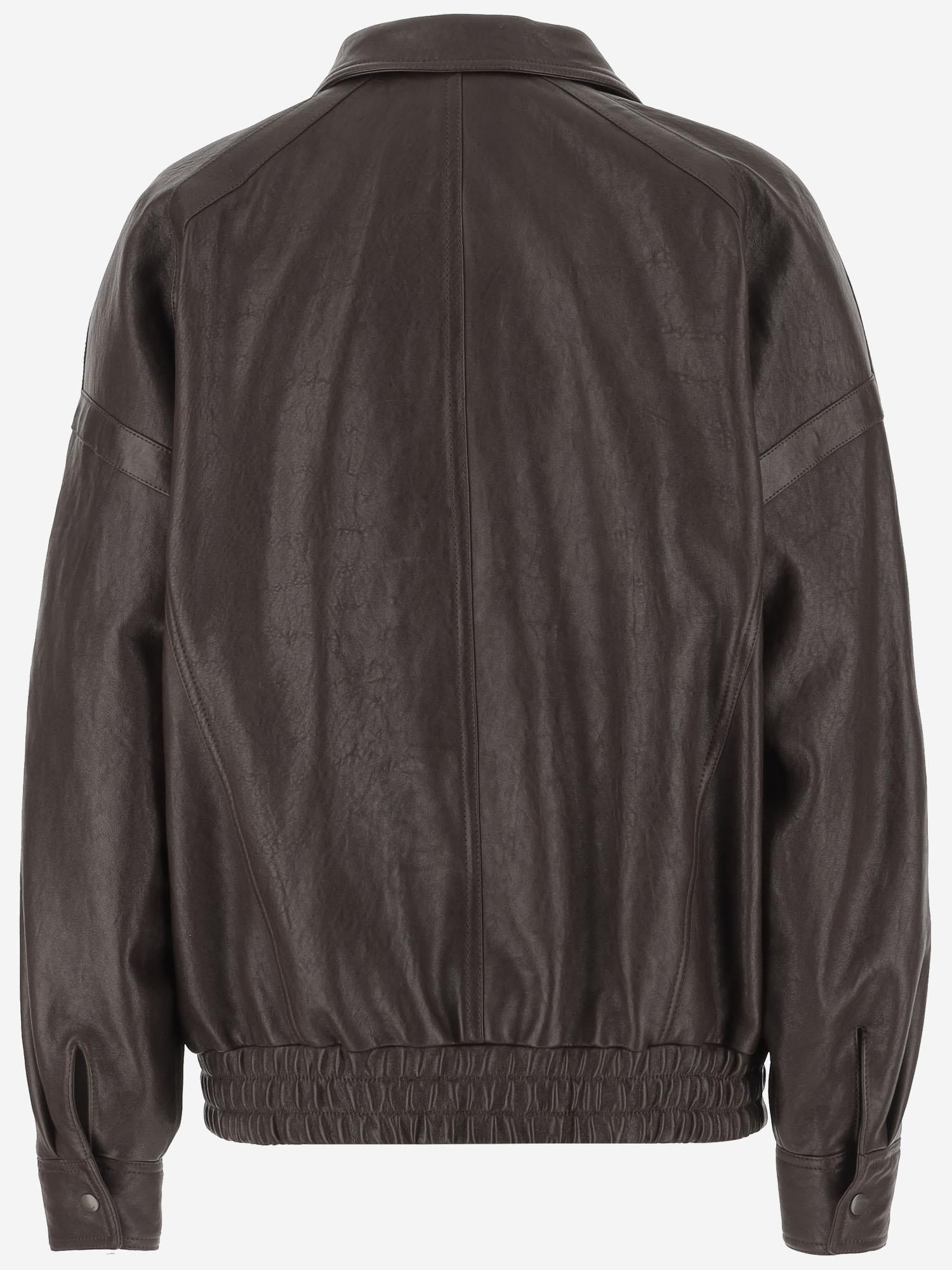Bomber in pelle a palloncino 836513 YCNF22509 SAINT LAURENT 