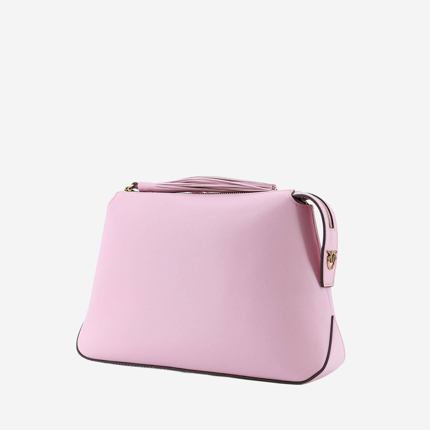 BEAUTY CASE IN PELLE CON LOGO 106376 A0QOP26Q PINKO 