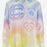 CAMICIA IN SETA CON STAMPA GRAFICA MSP26SH006 03 CASABLANCA 