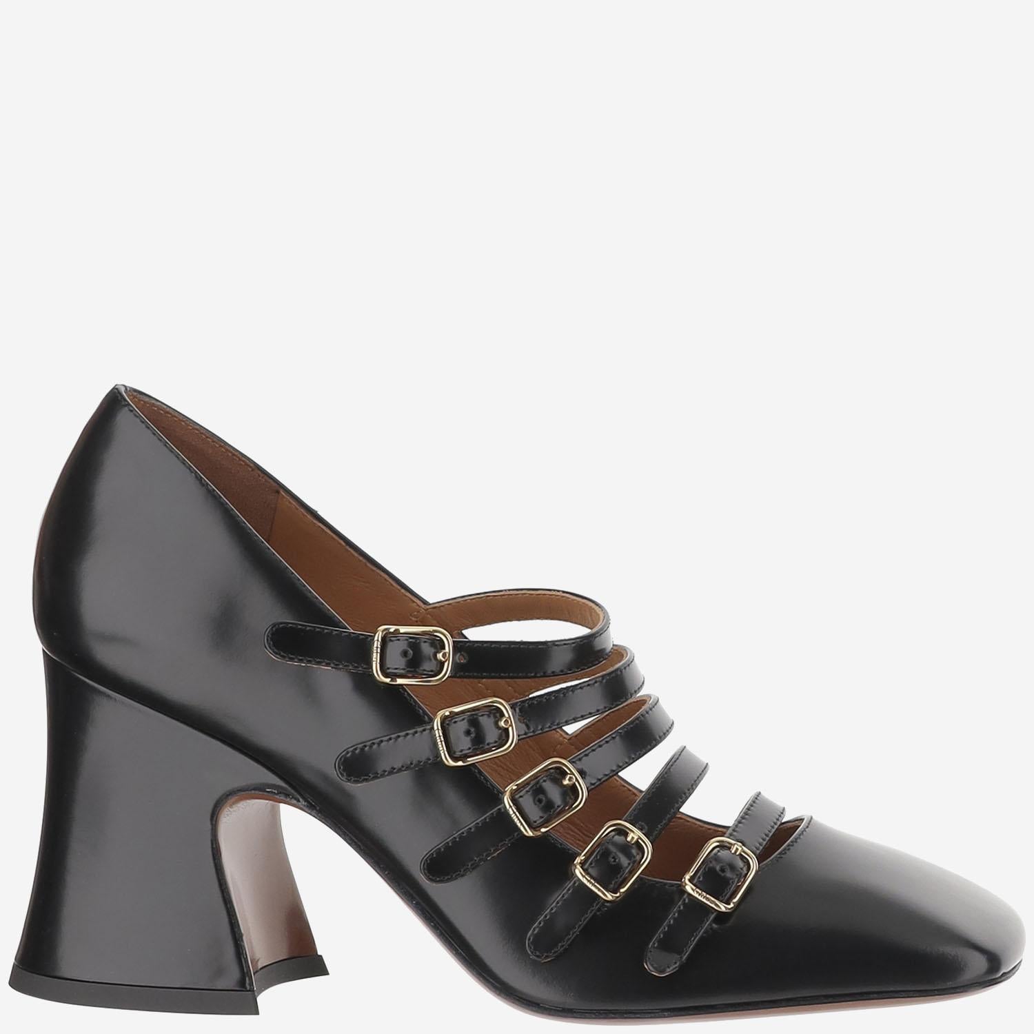 DÉCOLLETÉ JANIS IN PELLE LUCIDA CHC25A11COL 001 CHLOE 