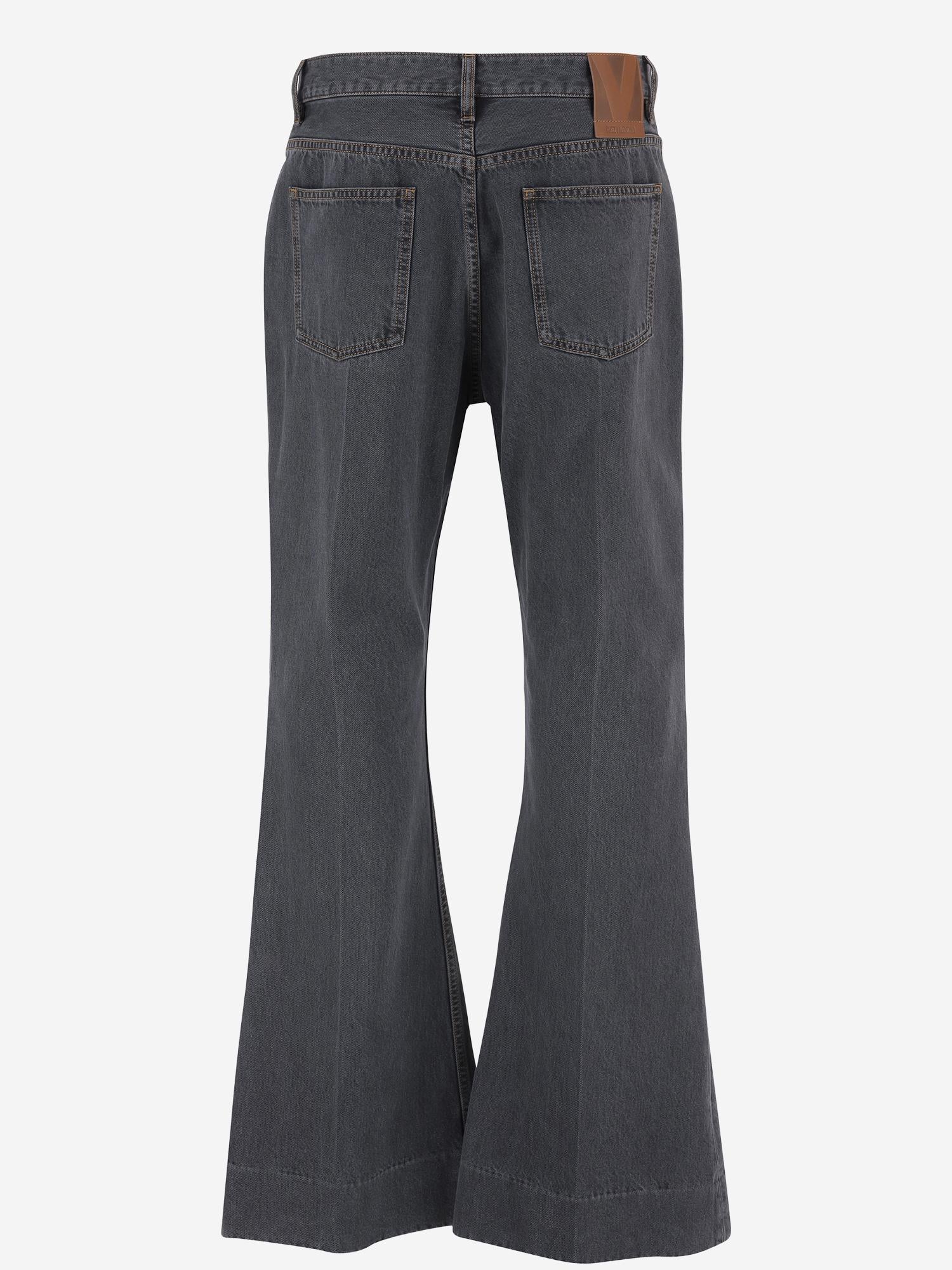 JEANS IN COTONE CON GAMBA AMPIA 7V0DE15A B4A0NO VALENTINO 