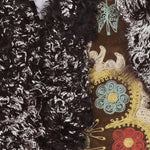 Gilet suzani con pelliccia di pecora CC174 BROWN ZAZI 