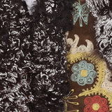 Gilet suzani con pelliccia di pecora CC174 BROWN ZAZI 