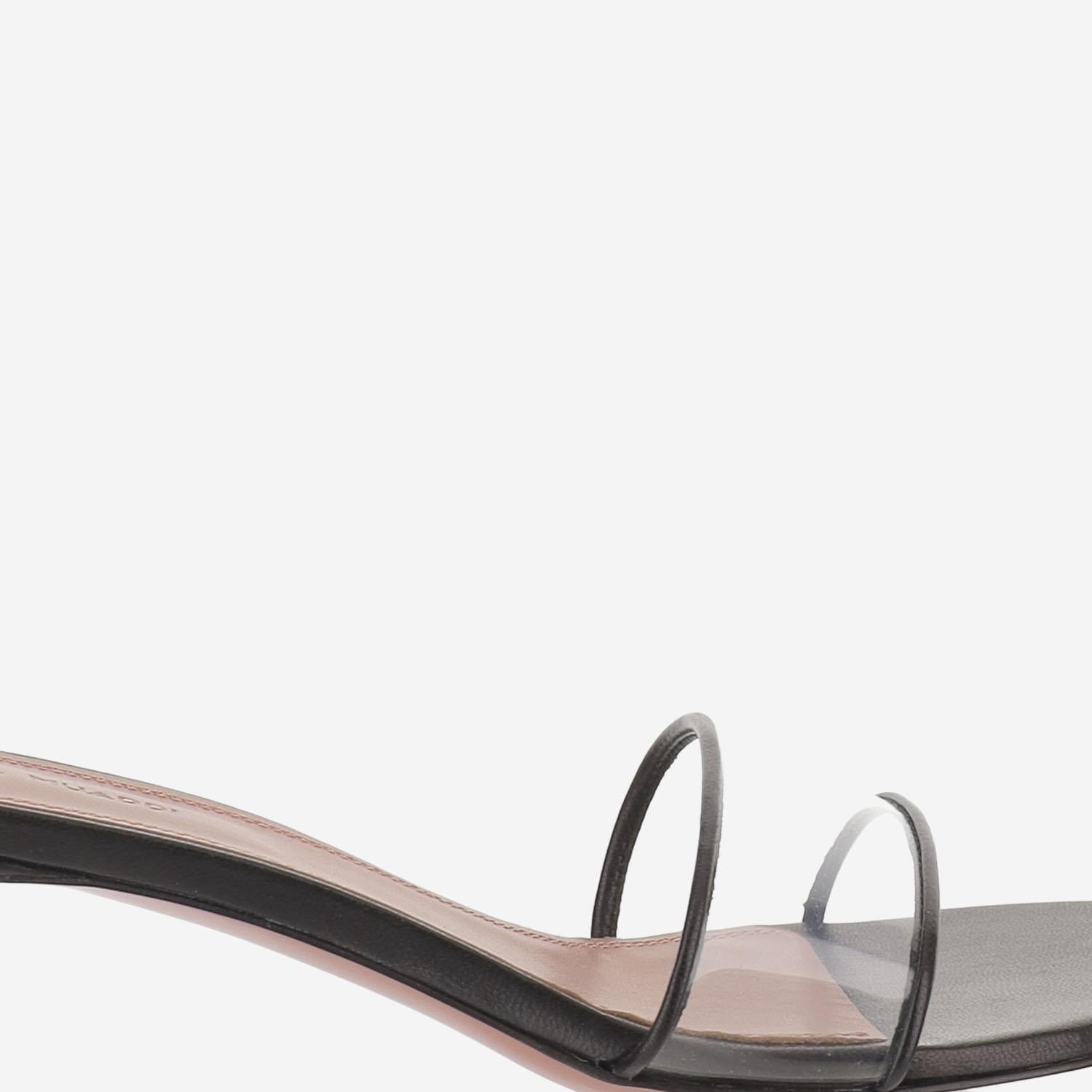 Sandali andreea glass ANDREEAGLASSSLIPPER 45BLACKTRANSPARENT AMINA MUADDI 