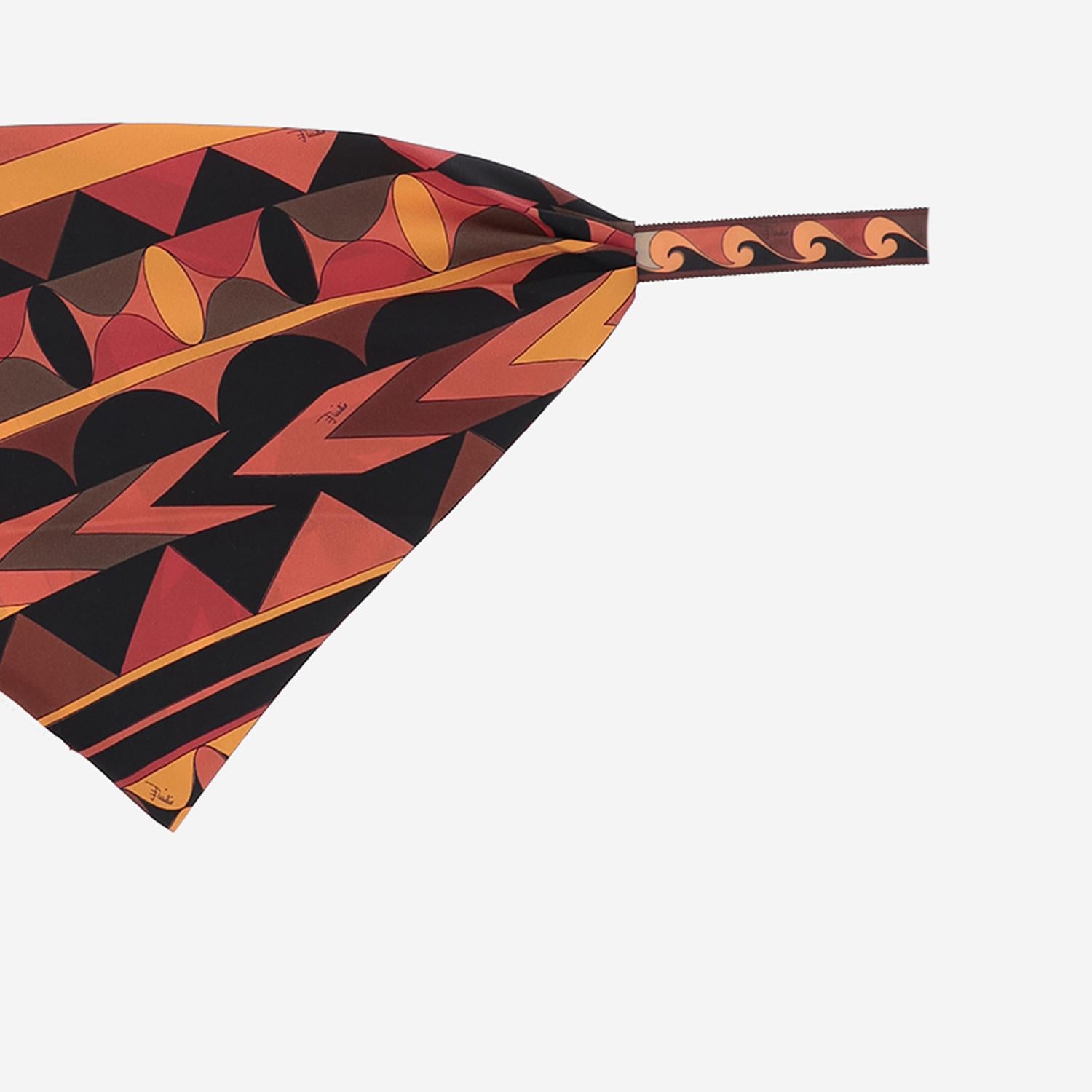 BANDANA IN SETA CON STAMPA MANUBA 6HGF206H771 041 EMILIO PUCCI 