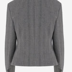 BLAZER MONOPETTO IN CHEVRON 13H682 002NEROWHITE SALVATORE FERRAGAMO 