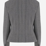 BLAZER MONOPETTO IN CHEVRON 13H682 002NEROWHITE SALVATORE FERRAGAMO 