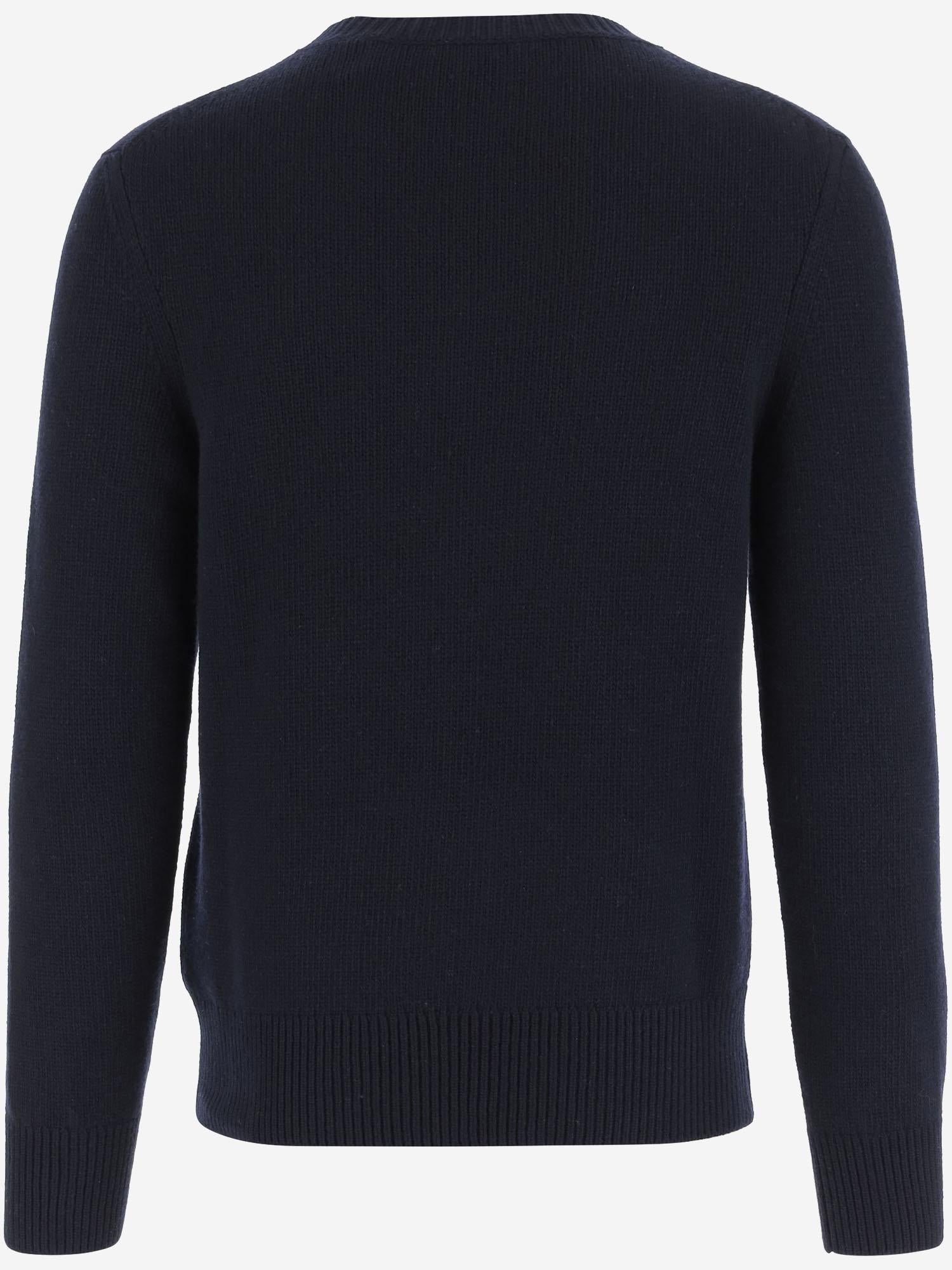 MAGLIONE IN LANA E CASHMERE 8114154 NAVY BURBERRY 