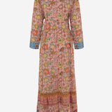ABITO IN COTONE CON MOTIVO FLOREALE<BR/> LAURA 03PINK PEPS CANNES 