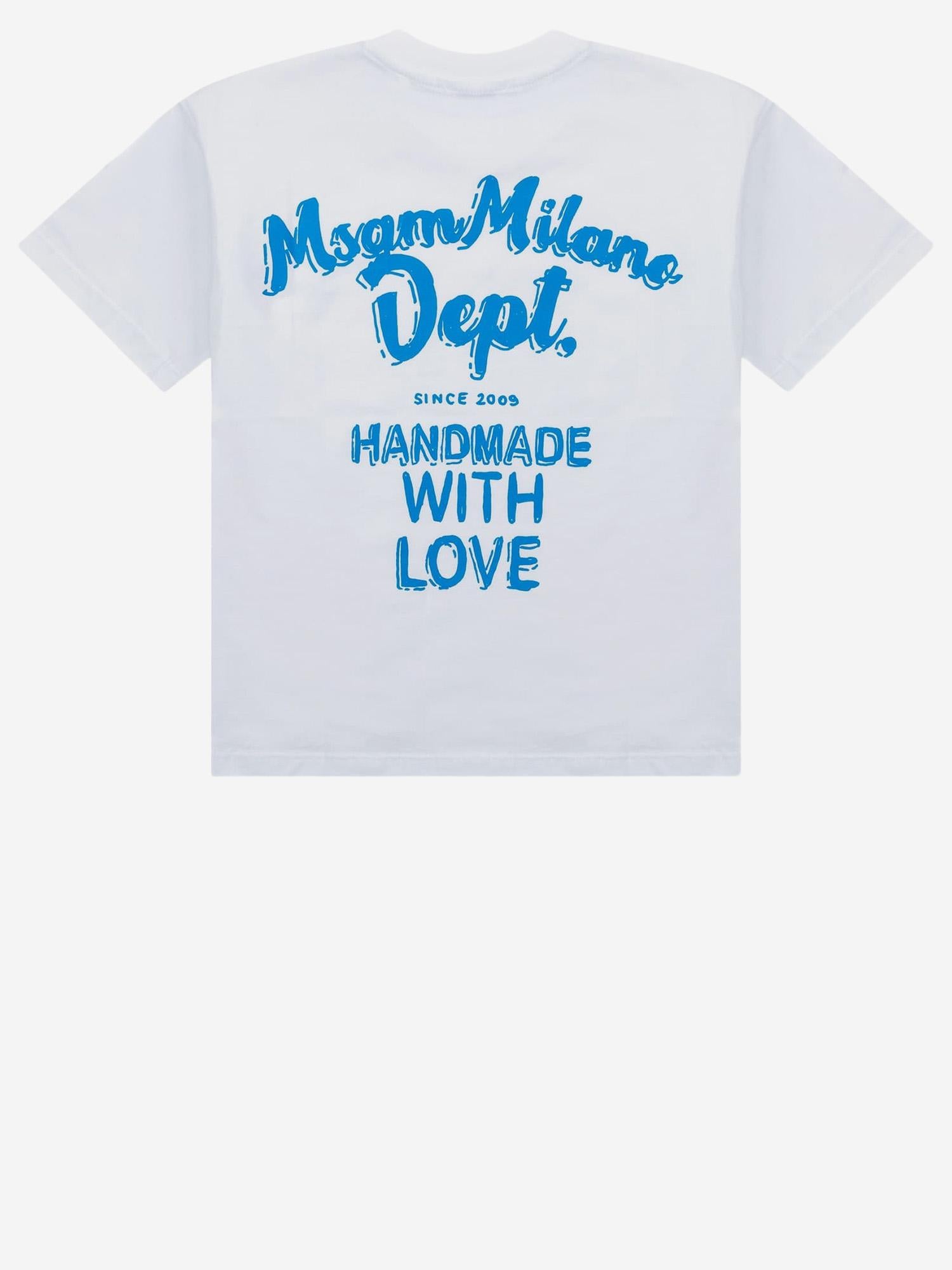 T-SHIRT IN COTONE CON LOGO S6MSJUTH134 001 MSGM KIDS 