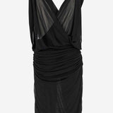 ABITO MIDI IN VISCOSA DRAPPEGGIATA 779418 Y096Q1000 SAINT LAURENT 