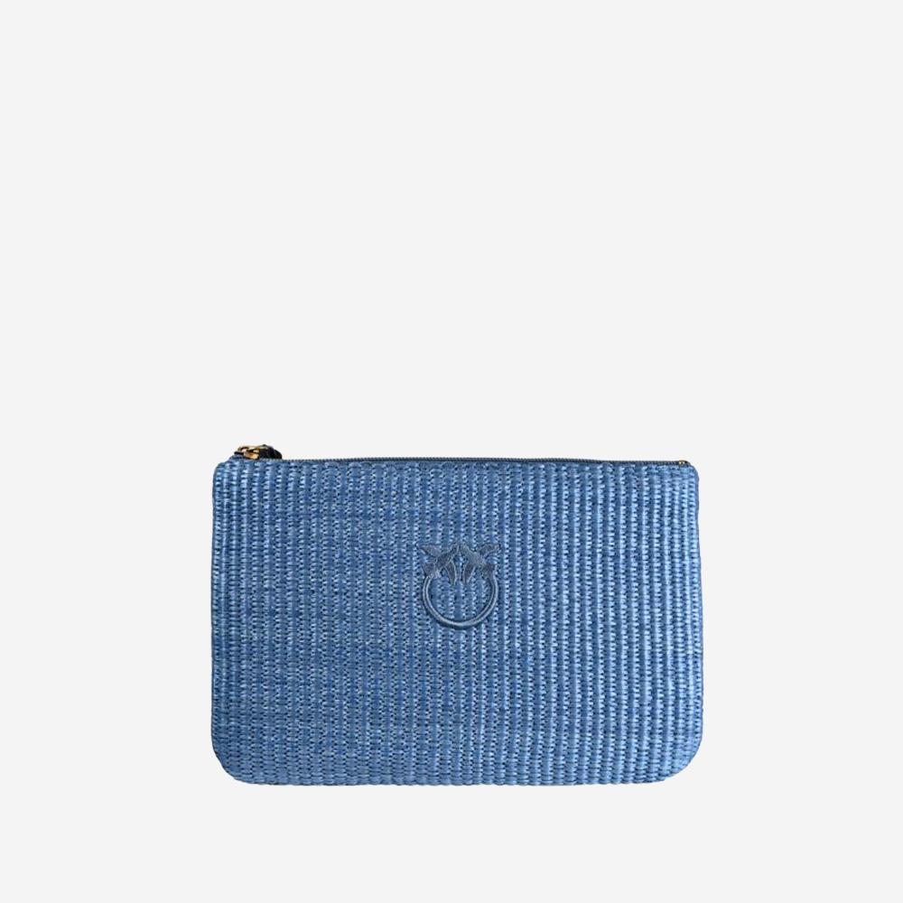 POCHETTE IN RAFIA CON LOGO 106763 A39YE5YQ PINKO 