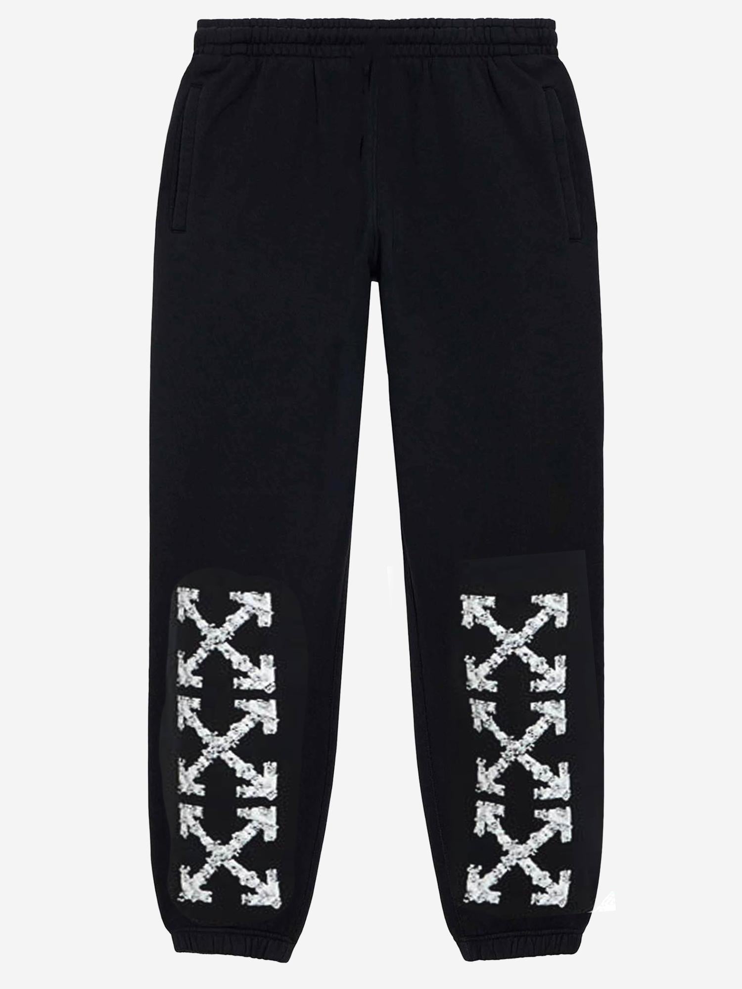 PANTALONI IN COTONE CON LOGO 44MCH057S26F003001 0001 OFF-WHITE 