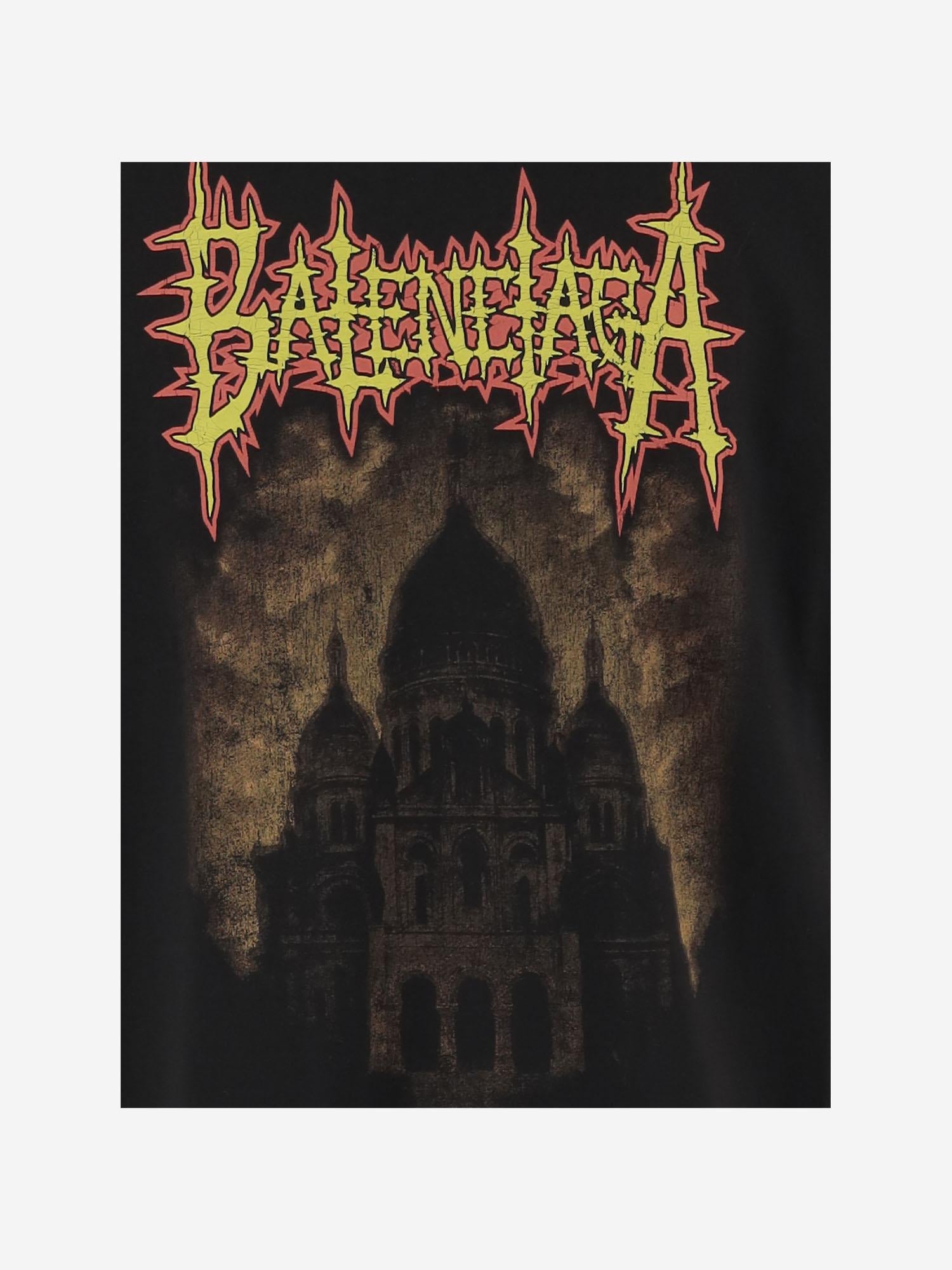 T-SHIRT IN COTONE CON STAMPA 764235 TUVE41000 BALENCIAGA 