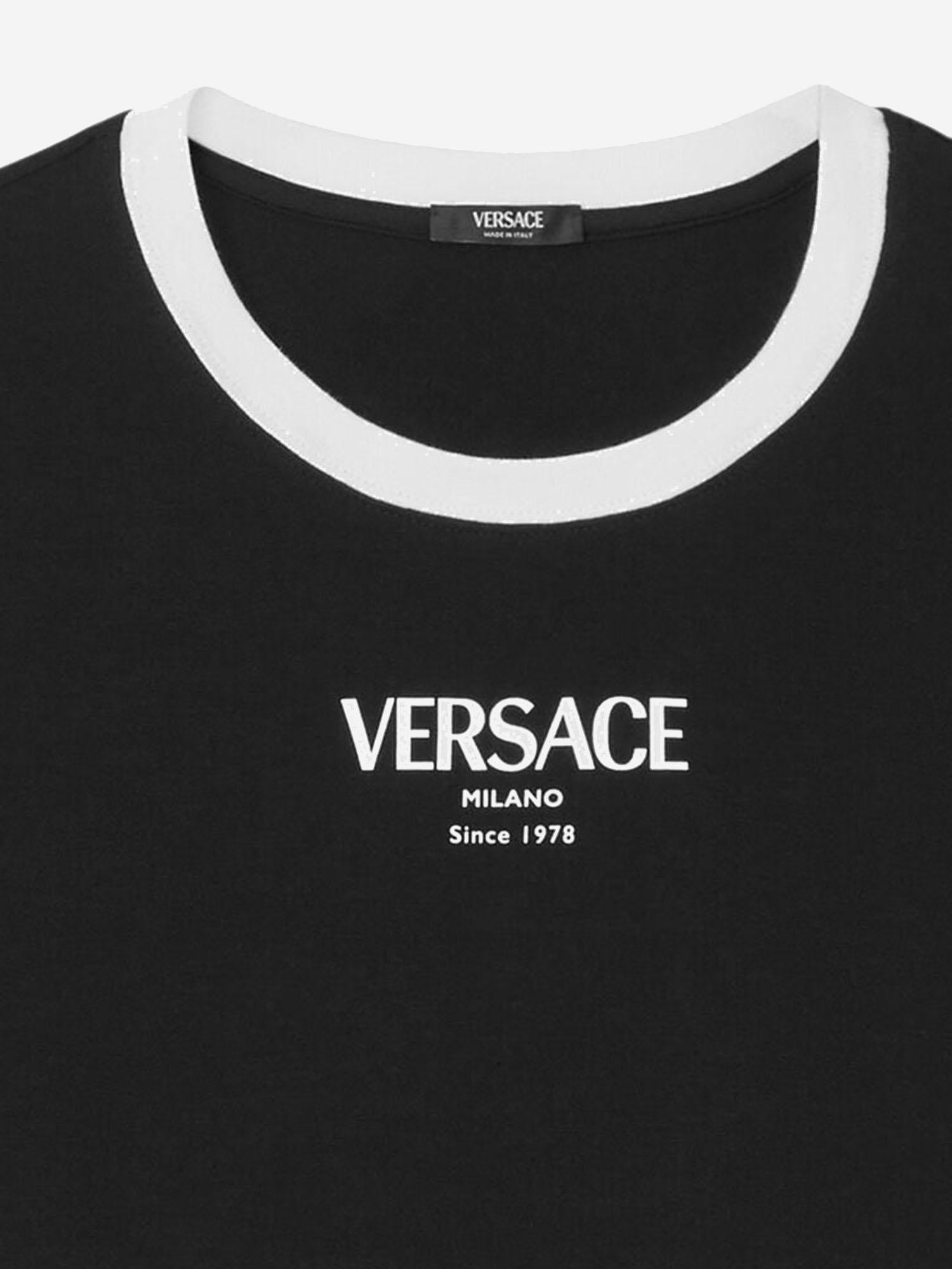T-SHIRT IN VISCOSA STRETCH 1022656 1A166852B020 VERSACE 