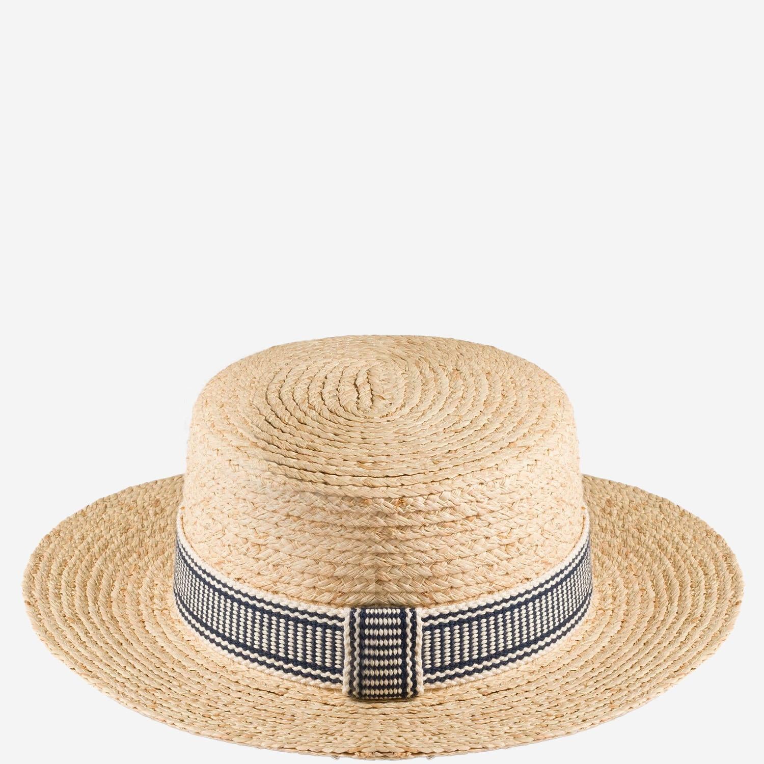 Cappello in rafia con logo 5HC117 2IH4F075R MIU MIU 