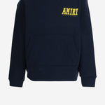 FELPA IN COTONE CON STAMPA E LOGO AKJYHD 1023Midnight Blue AMIRI KIDS 
