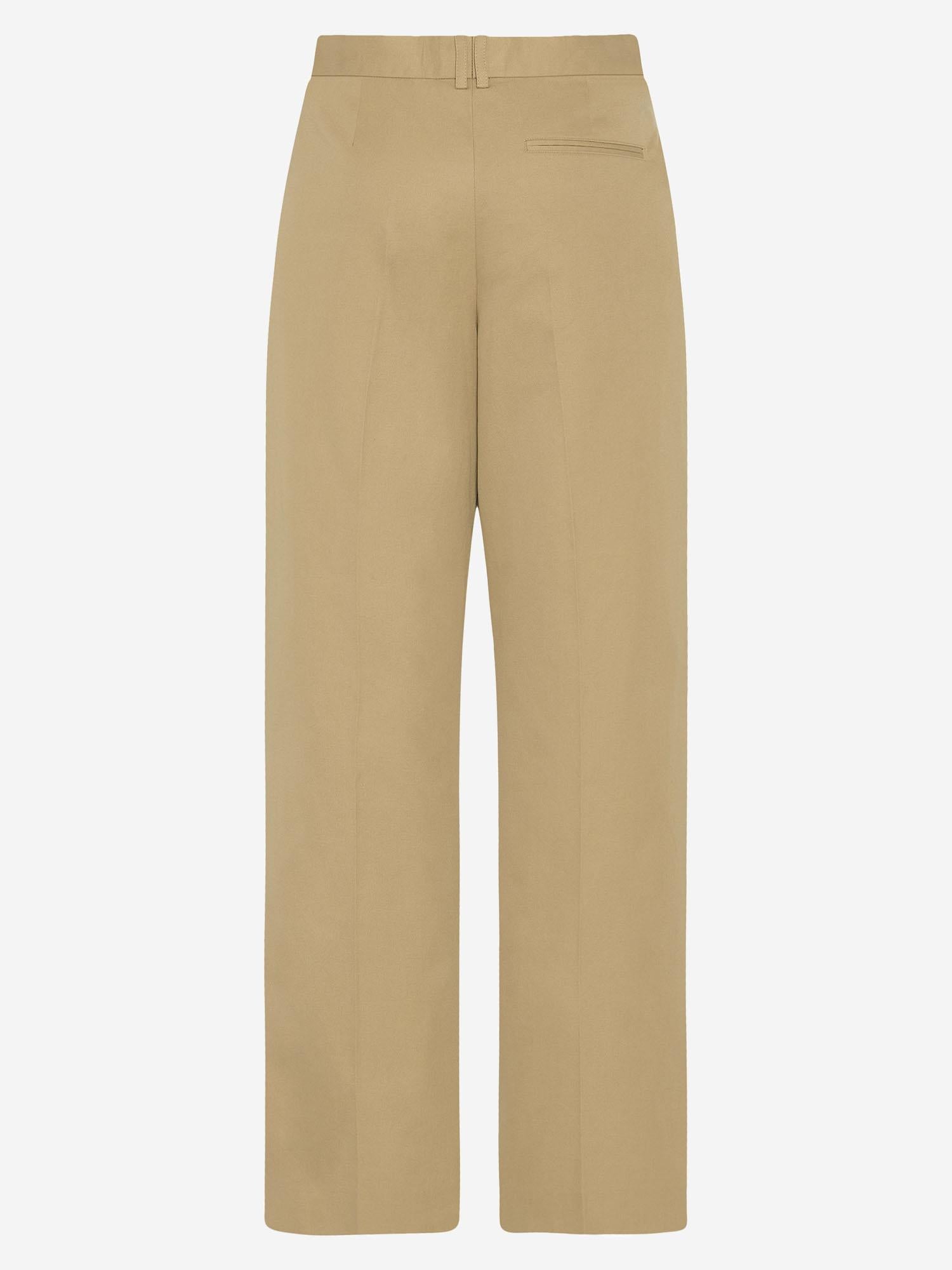 PANTALONI IN COTONE E CASHMERE 8884W3670 BEI THE ROW 