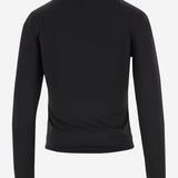 MAGLIA IN NYLON STRETCH CON LOGO 105363 A2QQZ99 PINKO 