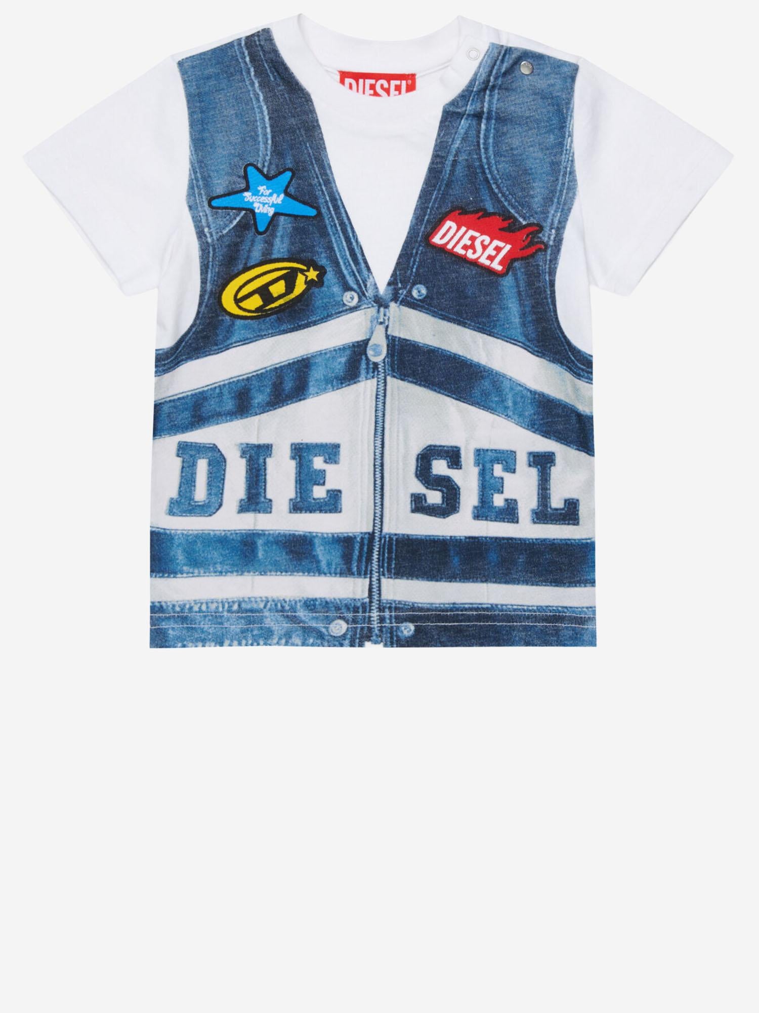 T-SHIRT TELTIB IN COTONE K00759 KYAYSK100 DIESEL KIDS 