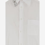 CAMICIA IN COTONE CON DECORAZIONE FLOREALE G021 62181101 N 21 