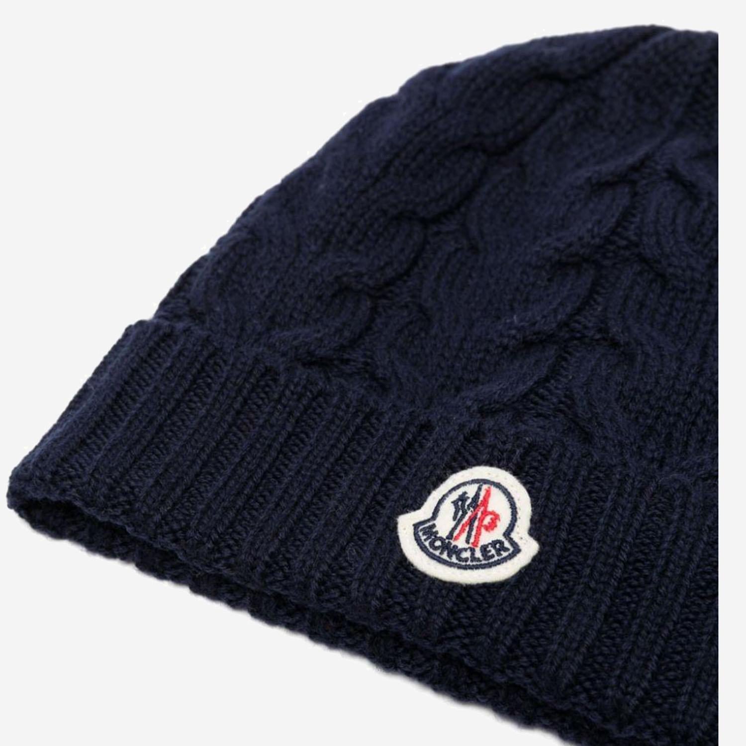 BEANIE IN LANA CON LOGO 3B0002504S02 778 MONCLER ENFANTS 