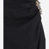 GONNA IN LANA CON DRAPPEGGIO E APPLICAZIONE DECORATIVA 010880 2193509 DRIES VAN NOTEN 